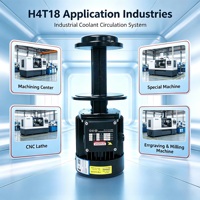 Pompe submersible industrielle BAOHUA H4T18 450W 380V, pompe de circulation de liquide de refroidissement robuste 120/180 L/min basse pression, garantie 1 an