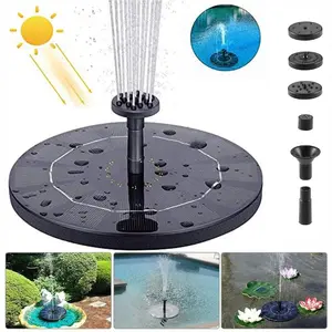 Impermeável ao ar livre 7V, 1.4W Mini Bird Bath Solar Powered Floating Water Fountain Pump para jardim, piscina, paisagem