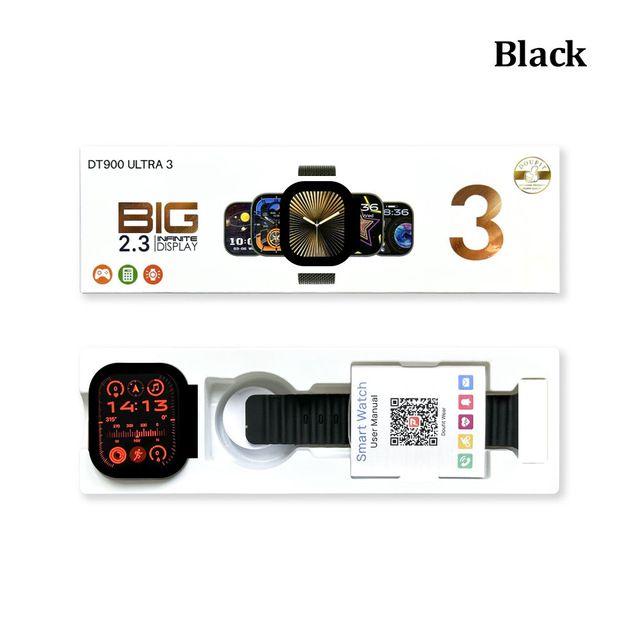 Latest Original DT900 Ultra 3 Smart Watch Hight Quality 2.3 Inch TFT Display Answer Call Silica Gel Fitness Tracker Smartwatch