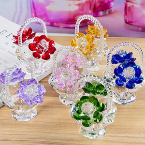 <span class=keywords><strong>Cesta</strong></span> de flores de cristal decoración sala de estar gabinete de vino regalo de boda maestro regalo del Día DE LA MADRE tocador decoración del coche - Product Image 3