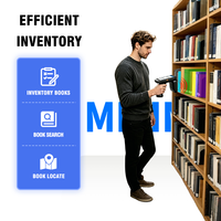 PDA Portátil RFID para Almacén, 902-928 Mhz, 4dbi, Android 13, Lector/Escritor de Etiquetas RFID UHF, Escáner de Código de Barras, Gestión de Activos