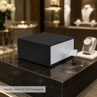 Boîte cadeau rigide personnalisée pour bijoux, avec tiroir coulissant, plateau et ruban de tirage – Vente en gros directe usine