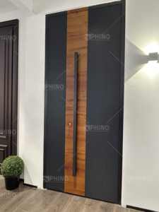 Роскошные стальные двери в итальянском стиле, наружные алюминиевые поворотные двери, современные защитные пуленепробиваемые домашние двери - Product Image 3