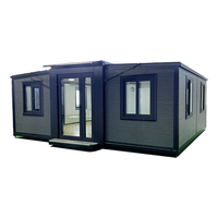 Popular nuevo estilo de lujo prefabricado casa pequeña contenedor extensible Living Home Villa con 2 dormitorios