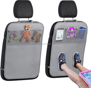 Protector de Asiento Trasero de Coche, Alfombrilla Protectora Contra Patadas para Niños, Impermeable, con 3 Bolsillos Organizadores - Product Image 2