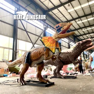 高品質のサーボモーター恐竜、電子アニメーションシミュレーション恐竜実物大ディロフォサウルス