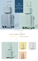 Petite valise de luxe à roulettes, design mignon d'ours, en ABS, avec serrure, barres de traction, roulettes fixes, pour le transport en cabine des enfants