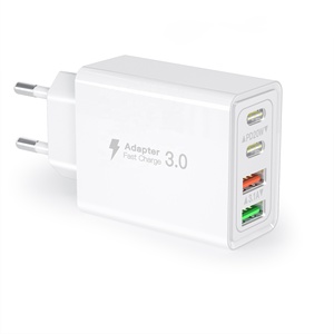 Nhà Máy USB Loại C Khối 40W 4 Cổng Tường Sạc Cắm Sạc Nhanh Khối Pd + QC Multiport Power Adapter 4 Trong 1 Sạc Di Động - Product Image 1