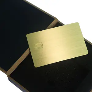 Fabriek Groothandelsprijs Geborsteld Roestvrij Staal Aangepaste Bank Atm Kaart Rfid Chip Metalen Creditcard