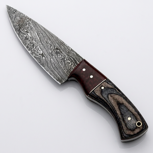 Cuchillo de Cocina Artesanal de Acero de Damasco, Cuchillo de Chef con Mango de Madera de Dos Tonos para Rebanar y Preparar Alimentos - Product Image 1