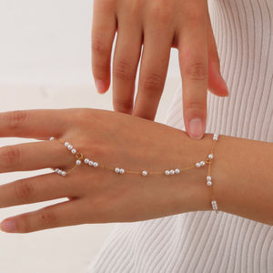 G4558, venta al por mayor, anillo <span class=keywords><strong>de</strong></span> dedo <span class=keywords><strong>de</strong></span> acero inoxidable, pulseras apiladas, impermeable, diseño <span class=keywords><strong>de</strong></span> cuentas <span class=keywords><strong>de</strong></span> perlas, pulseras esclavas <span class=keywords><strong>de</strong></span> moda - Product Image 6