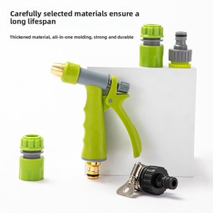 Pistola de Agua de Alta Presión de Plástico Color Verde Manzana, en Blíster, Juego de 4 Piezas, Tipo Ducha para el Hogar, Suministro de Fábrica - Product Image 4