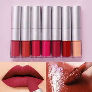 Custom Lip Makeup 7 Farben Velvet Matte Water proof Lipstick Cruelty Free 2 in 1 Lip gloss