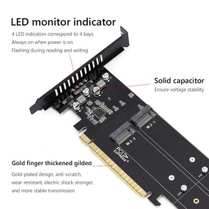22110 nvme <span class=keywords><strong>m</strong></span>.<span class=keywords><strong>2</strong></span> ngff ssd zu pcie x4 adapter karte pcie x16 4-port <span class=keywords><strong>m</strong></span>.<span class=keywords><strong>2</strong></span> nvme ssd adapter - Product Image 4