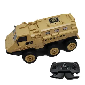 2.4Ghz Quy Mô 1:16 6 Kênh RC Quân Đội Bọc Thép Xe Điều Khiển Từ Xa Off Road Xe Quân Đội Xe Tải Đồ Chơi Cho Trẻ Em