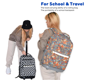 Trolley School <strong>Bag</strong> for College Laptop Rolling Backpack for Girls Boys <strong>Roller</strong> <strong>Book</strong> <strong>Bag</strong> with Wheels - Product Image 2