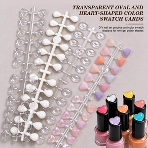 Nuancier de Couleurs d'Ongles en Forme de Cœur Goutte d'Eau, Plaque de Présentation Vierge pour Échantillons de Vernis Gel, Outil de Salon de Manucure, Vente en Gros - Product Image 2