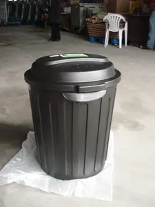 60L Factory Round Plastic Dustbin With Lid