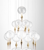 Lustre boule de verre nordique Globe lumière industrielle Restaurant nordique moderne lustre en verre suspendu lampes suspendues