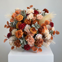Boule de fleurs en soie rose orange 80 cm, fleur de table pour mariages, banquets, restaurants, décoration extérieure et intérieure