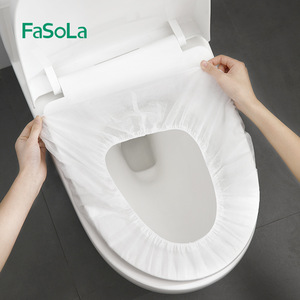 Disposable O-ring Toilet Seat Cover Non-woven Fabric Portable Travel Hotel Use - Product Image 2