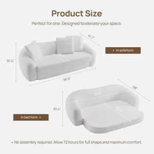 Sofá Cama Convertible Reversible Innovador 2026 TikTok Sin Cantidad Mínima de Pedido Empacado Comprimido Montaje Rápido Después de Desempacar - Product Image 6