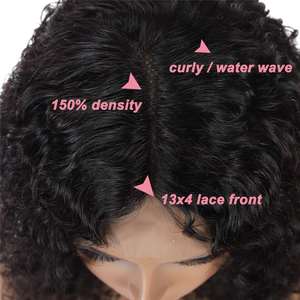 วิกผมหยิกสั้นบ๊อบลูกไม้ด้านหน้าสำหรับ10A - Product Image 3