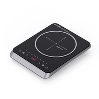 Cuiseur électrique OEM ODM personnalisé disponible fabrication plaque de cristal noir complet pavé tactile cuisinière à induction électrique 1 brûleur