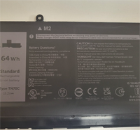 TN70C baterai Laptop untuk Dell Inspiron 3511 5510 5515 5410 5415 Latitude 3320 3420 3520 Vostro 2-dalam-1 seri XDY9K 0XDY9K 64Wh