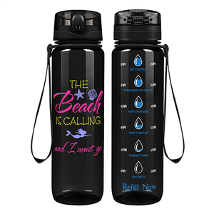 Bouteille d'eau en plastique, marqueur de temps, adaptée au Sport Tritan, à l'épreuve des fuites, rose, sans BPA, 1l - Product Image 1
