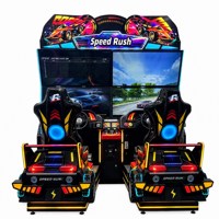 Simulateur de course Leon Amusement avec écran de 55 pouces, cockpit de simulation de course, machine de jeu d'arcade à monnayeur pour salle de jeux