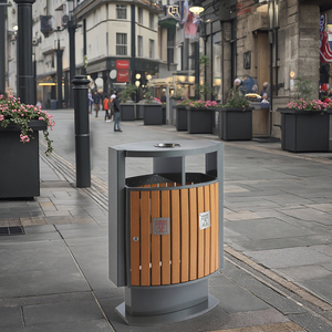 Wholesale Plastic Wood Outdoor Trash Can Commercial Recycling Bin for Hotel Rubbish Collection Eco-Friendly Waste <strong>Container</strong> - Product Image 5