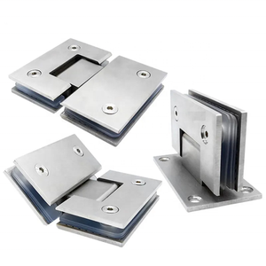 Ferramenta in acciaio inox incorniciato specchio a perno nascosto in vetro porta doccia cerniera <span class=keywords><strong>per</strong></span> occhiali da doccia - Product Image 2