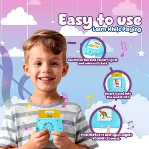Tarjetas de Aprendizaje de Idiomas Personalizadas de 112 Páginas, Lector de Tarjetas Educativas Tempranas, Juguetes de Aprendizaje para Niños, Batería de Litio, Edades de 2 a 4 Años - Product Image 4