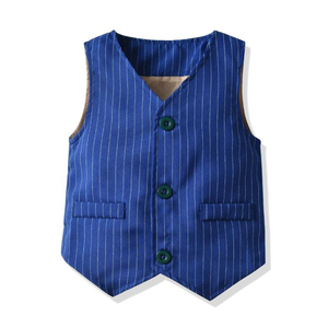 Conjunto de ropa de moda WSG47 <span class=keywords><strong>para</strong></span> niño, camisa, <span class=keywords><strong>chaleco</strong></span> y pantalón <span class=keywords><strong>para</strong></span> niño, traje de 3 piezas <span class=keywords><strong>para</strong></span> boda - Product Image 4