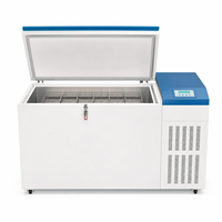 Congélateur ultra-basse température 142L avec panneau numérique et structure interne en acier inoxydable pour le stockage en laboratoire de virologie
