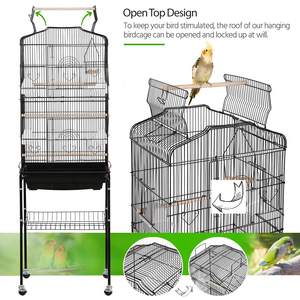 Besky Groep Groot Formaat Papegaaienkooi <span class=keywords><strong>Super</strong></span> Comfortabele Vogels Villa Eenvoudig Te Monteren Metalen Ijzeren Kooi Voor Alle Soorten Vogels - Product Image 5