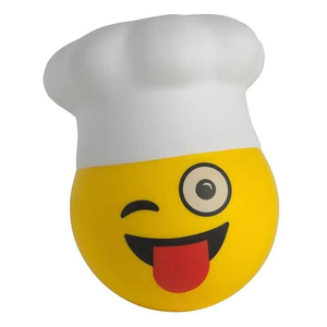 Custom Logo PU Foam Simulation Chef Character Shaped Venting Slow Rising Stress Reliever Soft Squeeze Toy for <b>Kids</b> and Adults - Product Image 1