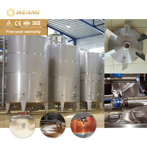 Cuve <span class=keywords><strong>de</strong></span> mélange à double enveloppe chauffante en acier inoxydable avec agitateur, capacités 1000L, 1500L, 2000L, 3000L, 5000L, 10000L - Product Image 4