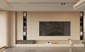 Modern Minimalist TV Wall System Custom Full Wall <b>Storage</b> Cabinet for Living Room Whole House Solution - Product Image 2