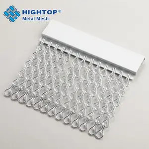 Cortina de malla metálica para ducha, cadena decorativa de aluminio, divisor de cuarto de baño