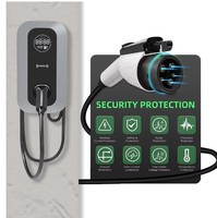 Borne de recharge murale JET JETZQ Type 1 48A 5m SAEJ1772 250V AC pour VE, 11kW, Nouveau pistolet de recharge pour VE