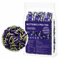 Tisane de fleurs de pois papillon en vrac 1,5g 30 sachets pyramidaux Infusion bleue naturelle riche en anthocyanes Qualité supérieure OEM