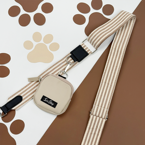 Set Personalizzato SinSky di Collare e Guinzaglio Regolabile per Cani, Imbracatura OEM in Lino a Righe, Set di Imbracature di Design alla Moda per Cani - Product Image 5