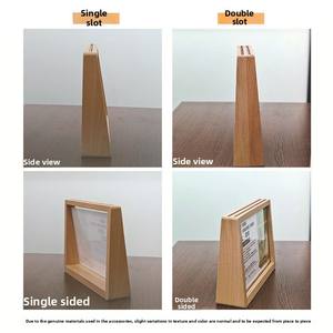 Marco de Fotos de Acrílico y Madera Maciza en Forma de U, Hecho a Mano, con Grabado de Logotipo Personalizado, Impresión, <span class=keywords><strong>para</strong></span> Mesa, 678 Pulgadas - Product Image 3