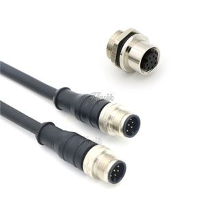 Kabel Komunikasi Serial RS485 RS232 M12 Berkode-A 8 Pin Terlindungi - Product Image 1