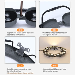 Lampe LED moderne DMX512 RGB blanc chaud P65 étanche pour extérieur, jardin, paysage, en aluminium, pour éclairage d'arbre - Product Image 6