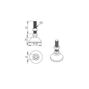 Produttore di cina 7038 50A-M12*50/80/100 <span class=keywords><strong>piedini</strong></span> <span class=keywords><strong>in</strong></span> plastica <span class=keywords><strong>per</strong></span> <span class=keywords><strong>sedie</strong></span> <span class=keywords><strong>in</strong></span> <span class=keywords><strong>metallo</strong></span> mobili <span class=keywords><strong>in</strong></span> plastica <span class=keywords><strong>piedini</strong></span> m6 m8 m10 - Product Image 4