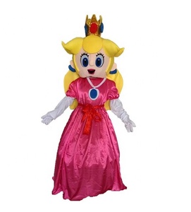 Costume de mascotte de dessin animé pour <span class=keywords><strong>adulte</strong></span> Funtoys Princess <span class=keywords><strong>Peach</strong></span> pour Halloween, Noël, fête d'anniversaire, cosplay, performance d'anime, accessoire - Product Image 1