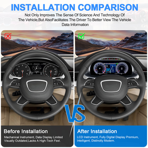 Navihua pour Audi A8 2011-2017 - Tableau de bord numérique pour voiture - Système Linux avec Carplay - Jauge d'instrument LCD - Tableau de bord - Product Image 6